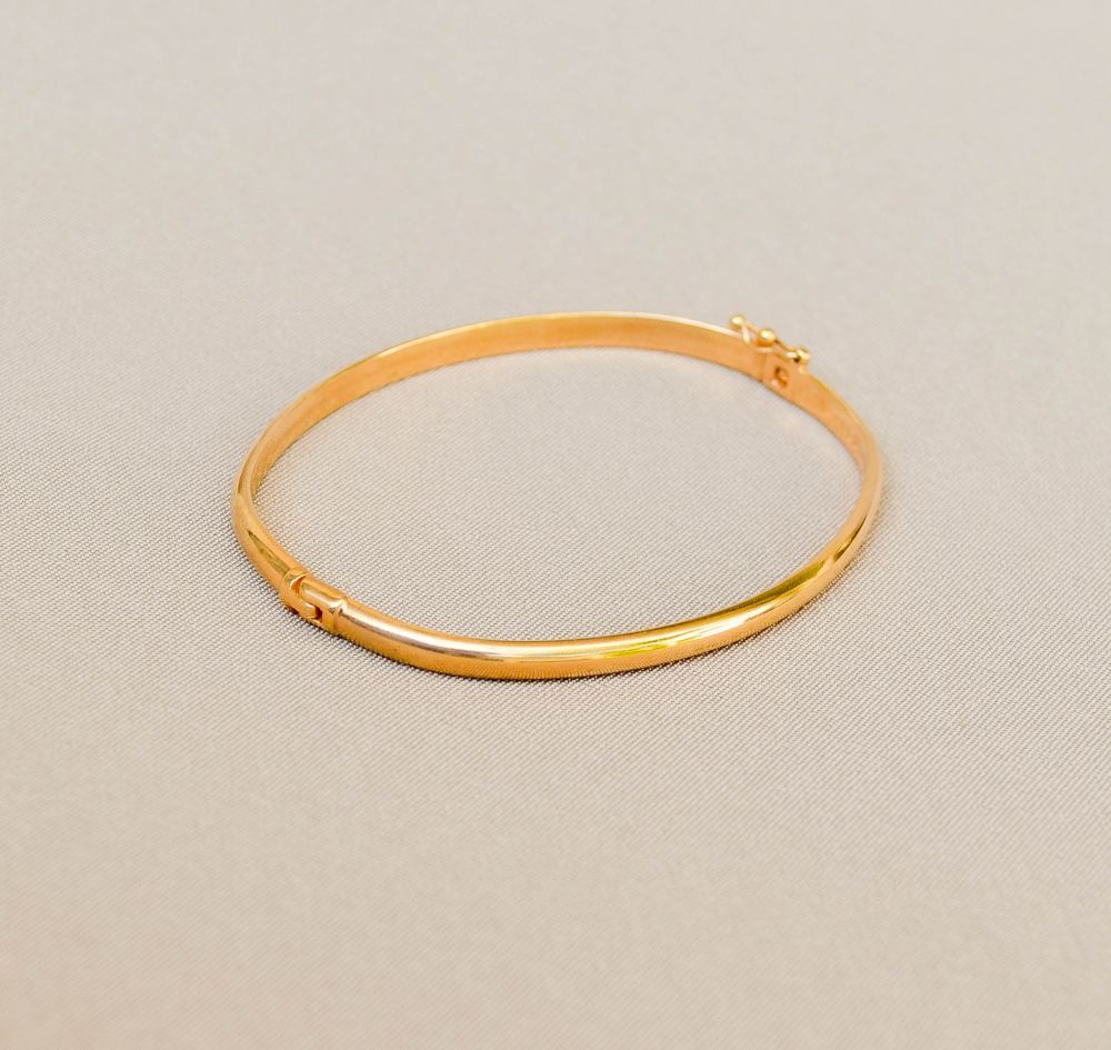 Pulseira Dourada Bracelete Aro em Metal