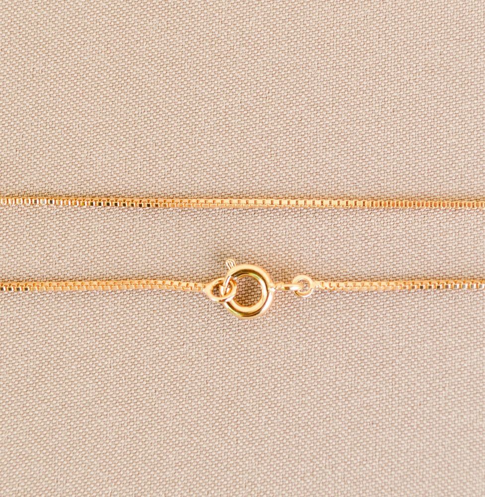 Colar Veneziana Dourada 40+5cm 