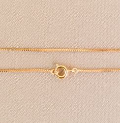 Colar Veneziana Dourada 40+5cm 